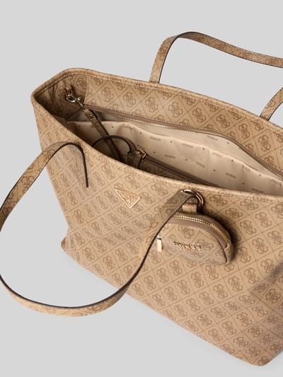 Guess Handtasche im Logo-Design Modell 'POWER PLAY II' Hellbraun 5