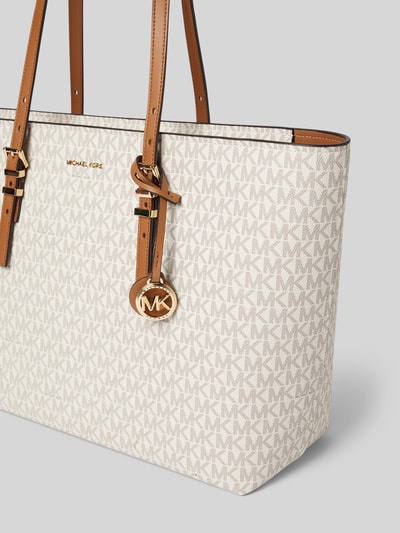 MICHAEL Michael Kors Torebka z zawieszką z logo model ‘QUINN’ Écru 3