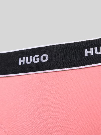 HUGO String met elastische band met logo Felroze - 2