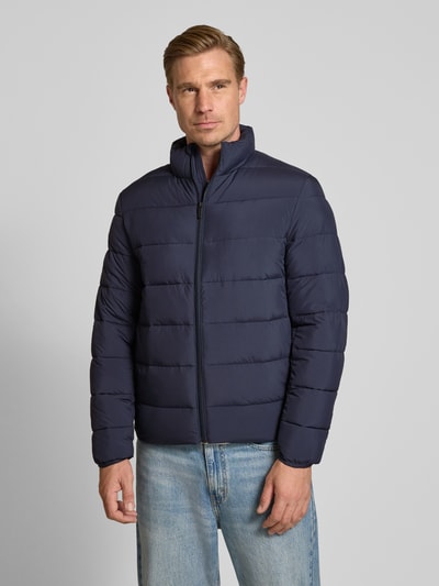 Tom Tailor Denim Regular Fit Steppjacke mit Stehkragen Dunkelblau 4