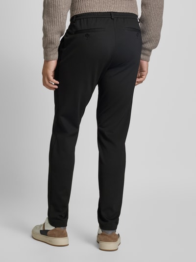 Brax Regular fit stoffen broek met tunnelkoord, model 'PHIL-K' Zwart - 5