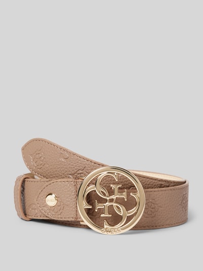 Guess Riem met labeldetail, model 'CRESIDIA' Taupe - 1