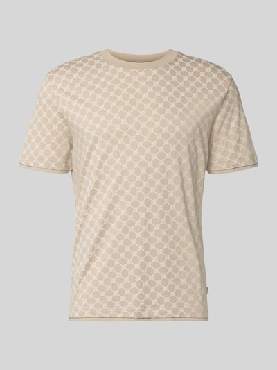 JOOP! COLLECTION T-Shirt mit Logo-Muster und Rundhalsausschnitt Beige 2