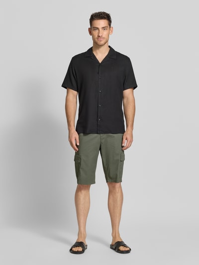 Tom Tailor Szorty cargo o kroju regular fit z mieszanki bawełny Khaki 1