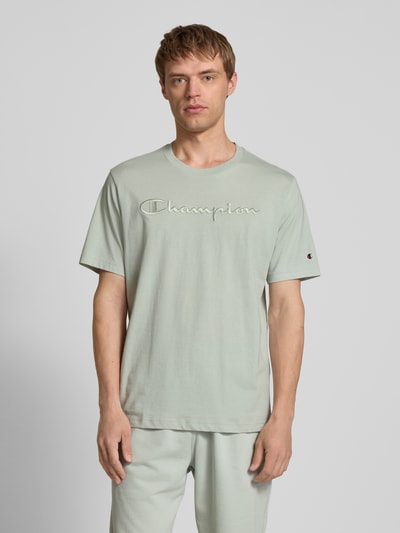 CHAMPION T-Shirt mit Label-Stitching Modell 'ICONS' Mint 4