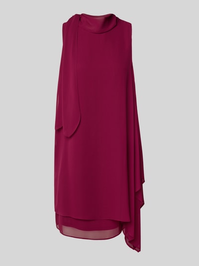 Vera Mont Mini Cocktailkleid mit Stehkragen und Schluppe Bordeaux 2