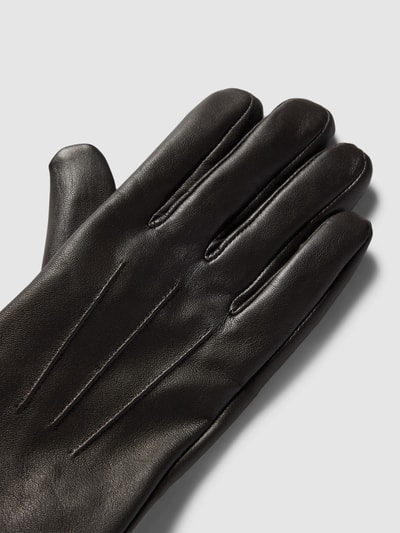 Weikert-Handschuhe Lederhandschuhe aus Lammnappa in black Black 3