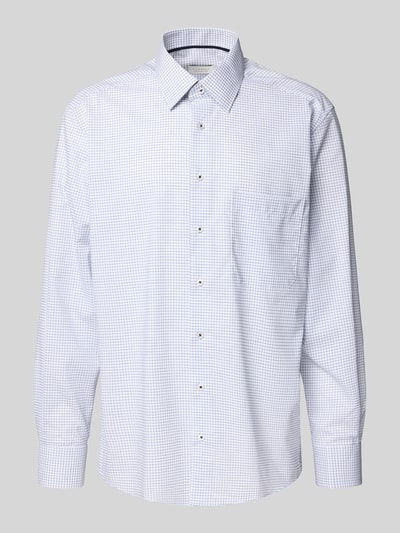 ETERNA Regular fit vrijetijdsoverhemd met borstzak, model 'Kent' Bleu - 2