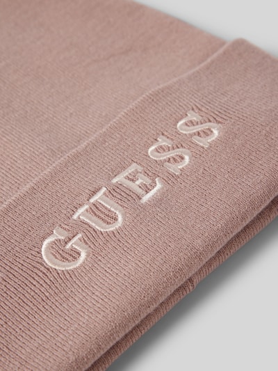 Guess Beanie mit Label-Stitching Rose 2