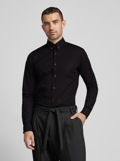 HUGO Slim Fit Business-Hemd mit Kentkragen Modell 'Vikko' Black 4