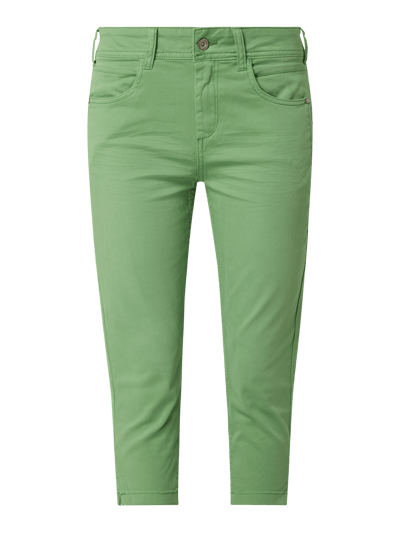 Tom Tailor High Waist Slim Fit Caprijeans mit Stretch-Anteil Modell 'Kate' Gruen 2