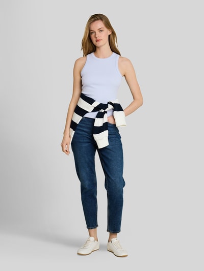 Tom Tailor Denim slim fit top van katoenmix Lichtblauw - 1