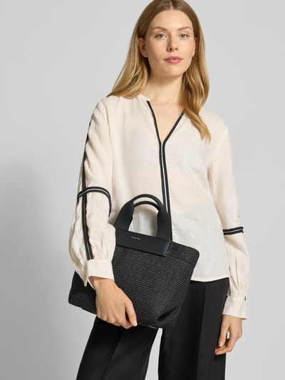 CK Calvin Klein Handtas met structuurmotief, model 'RAFFIA' Zwart - 1