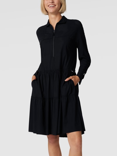 Marc Cain Knielanges Kleid mit Perforierungen Black 4