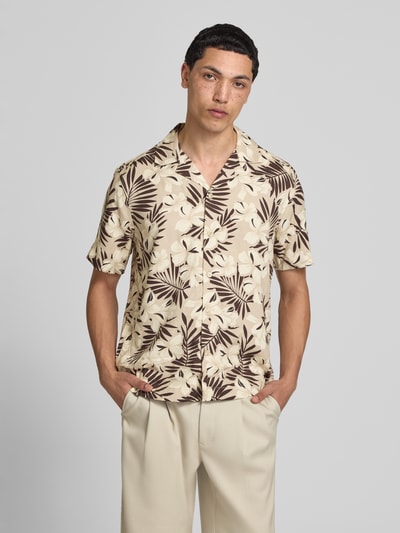 ONLY & SONS Koszula casualowa o kroju regular fit z czystej wiskozy model 'DASH' Średniobrązowy 4