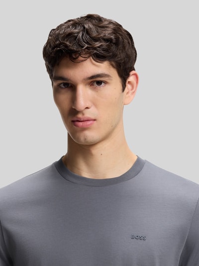 BOSS Regular Fit T-Shirt mit Logo Detail Modell 'THOMPSON_01' Blau 3