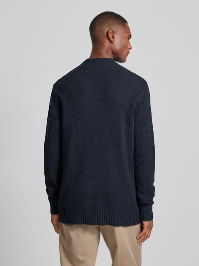 Drykorn Gebreide pullover met opstaande kraag, model 'ZAYYN' Marineblauw - 5