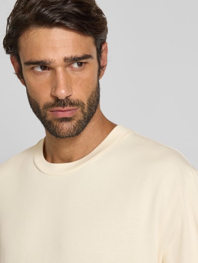 Lindbergh Oversized T-shirt met ronde hals Offwhite - 3