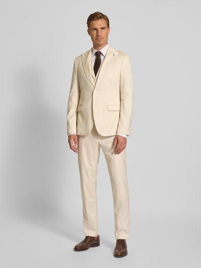 MCNEAL Regular Fit Anzughose mit Leinen-Anteil Beige 1