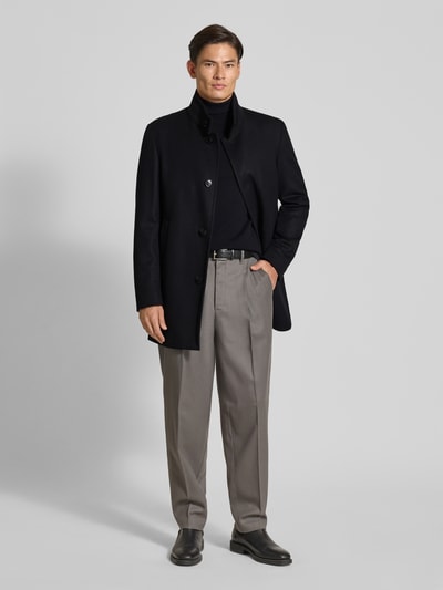 Strellson Regular Fit Wollmantel mit Stehkragen Modell 'FINCHLEY' Black 1