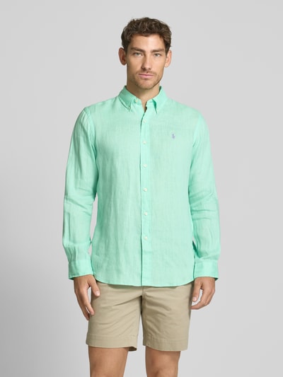 Polo Ralph Lauren Freizeithemd mit Label-Stitching Gruen 4