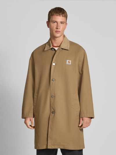 Carhartt Work In Progress Lange jas met labelpatch, model 'Webster' Beige - 4