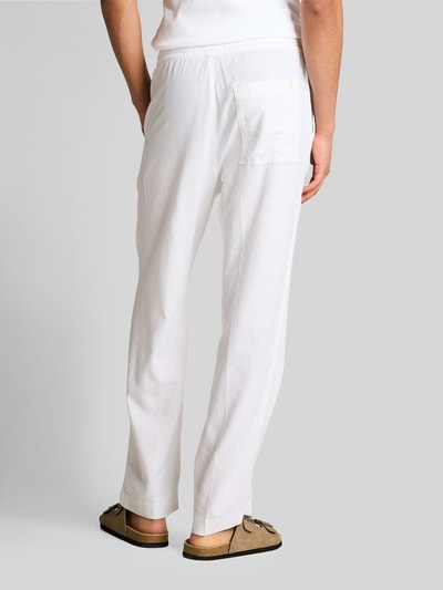 Tom Tailor Denim Regular Fit Hose aus Viskose-Leinen-Mix Weiss 5