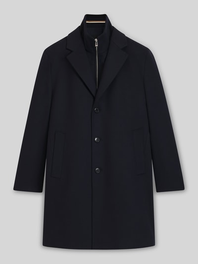 BOSS Regular Fit Mantel aus Woll-Mix Marine 2