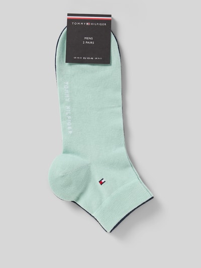 Produktfoto, Socken aus Baumwoll-Mix im 2er-Pack von Tommy Hilfiger, jednokolorowy, nadruk z logo, wzmocniona pięta, elastyczny ściągacz, drobny splot, zestaw 2 szt., mieszanka bawełny