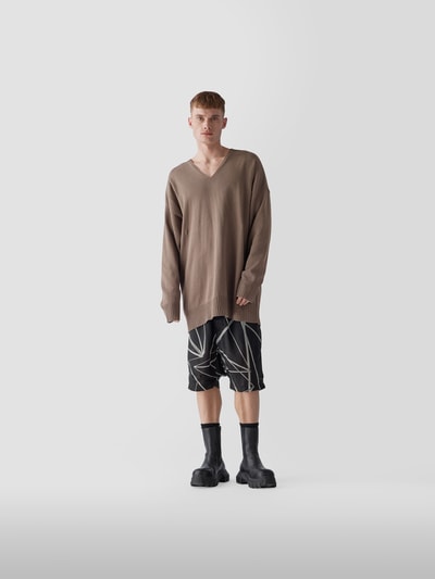 Rick Owens Pullover in Strick-Optik Graphit 1