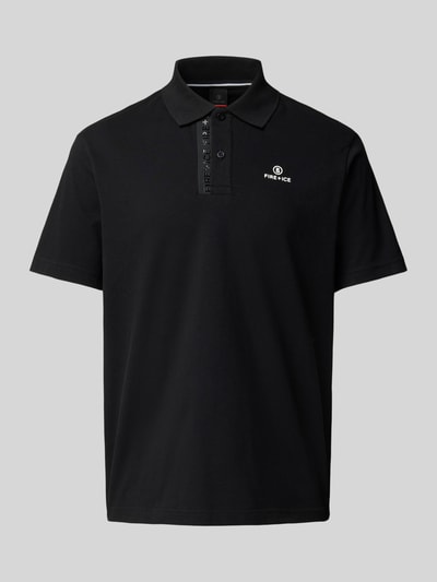 FIRE + ICE Poloshirt mit Label-Print Modell 'Ramon' Black 2