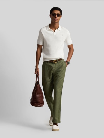 Polo Ralph Lauren Chino aus Leinen-Baumwoll-Mix Oliv 1