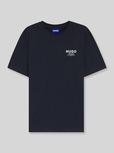 HUGO Blue Regular Fit T-Shirt aus reiner Baumwolle Modell 'NESPTEE' Dunkelblau 2