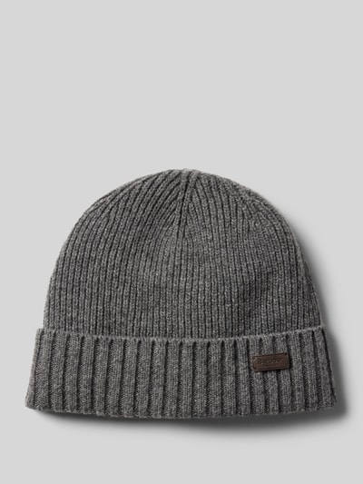 Barbour Beanie van wolmix, model 'CARLTON' Grafiet - 1