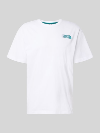 Produktfoto, Relaxed Fit T-Shirt mit Logo-Print von The North Face aus reiner bawełna, okrągły dekolt, Długość tyłu w rozmiarze M: 71 cm