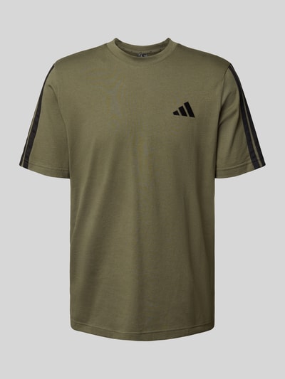 adidas Sportswear T-shirt met labelstitching en ronde hals Olijfgroen - 2