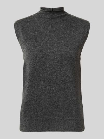 Productfoto, antracietgrijze spencer van mix van wol en kasjmier Relaxed Fit Pullunder van MM by Max Mara op effen grijze achtergrond
