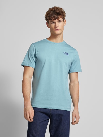 The North Face T-Shirt mit Label-Print Petrol 4