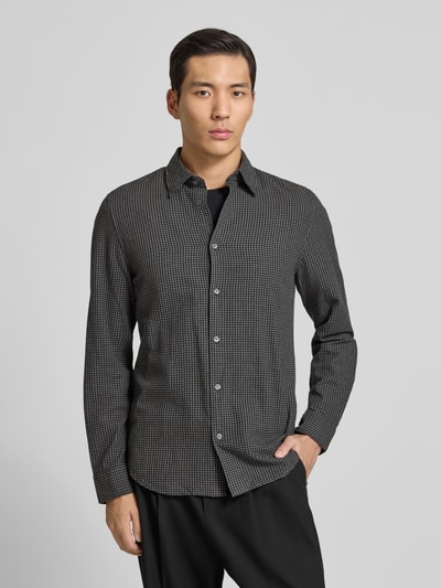 Marc O'Polo Shaped Fit Freizeithemd aus reiner Baumwolle Black 4