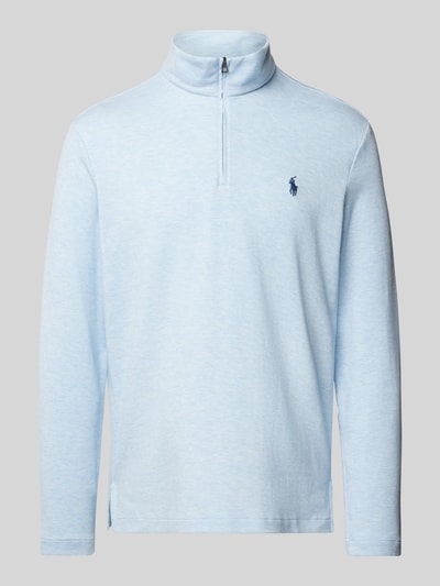 Polo Ralph Lauren Sweatshirt mit Label-Stitching Hellblau 1