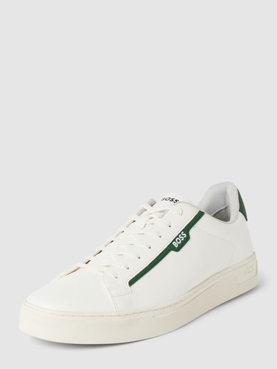 BOSS Sneakersy z obszyciem w kontrastowym kolorze model ‘Rhys’ Biały 1