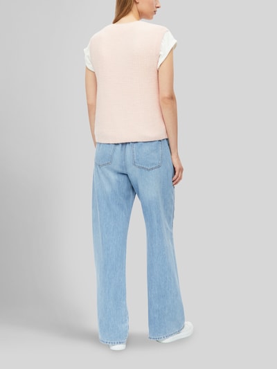 s.Oliver RED LABEL Gebreid jack van alpaca met labelpatch Rosé - 4