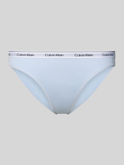 Produktfoto, Slim Fit Slip mit Logo-Detail Modell 'Carousel' von Calvin Klein Underwear, weißer elastischer Baumwoll-Mix, glatte Textur