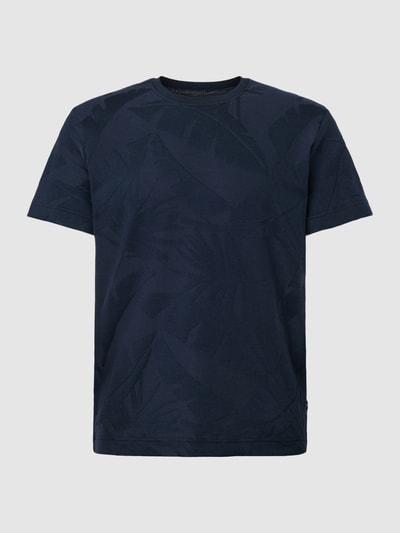 Tom Tailor T-Shirt mit Strukturmuster Modell 'jaquard' Marine 2