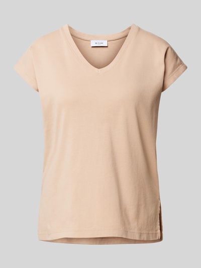 Be Pure Dutch T-Shirt mit V-Ausschnitt Beige 2