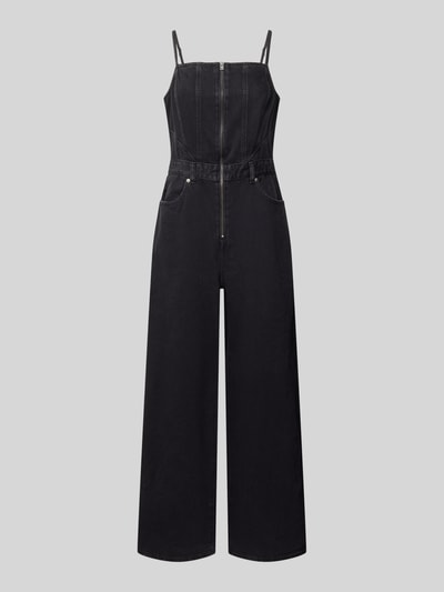 Produktfoto, czarny kombinezon Regular Fit Jumpsuit aus reiner Baumwolle Modell 'SEAMED' od Levi's® 300, prosta faktura, damski