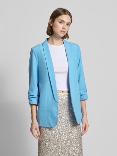 Pieces Comfort Fit Longblazer aus Viskose-Mix Modell 'BOSELLA' Hellblau 4