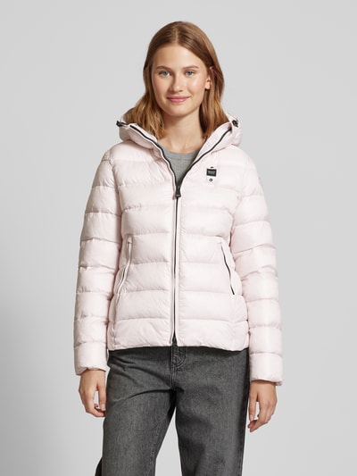 Blauer Usa Steppjacke mit Label-Badge Rose 4