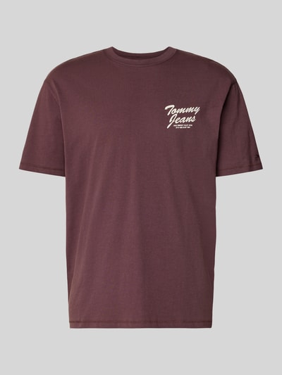 Tommy Jeans Relaxed Fit T-Shirt aus reiner Baumwolle Aubergine 2