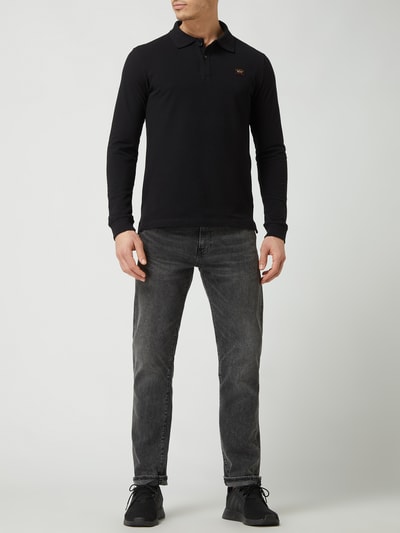 Paul & Shark Poloshirt aus Baumwolle mit langem Arm Black 1